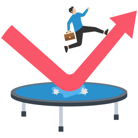 Rebond de la bourse  Illustration