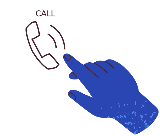 Receive incoming phone call Illustration