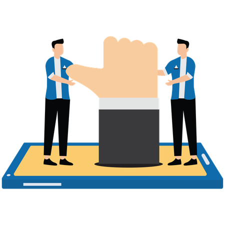 Receive positive feedback  Illustration