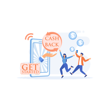 Receiving Cash Back  Illustration