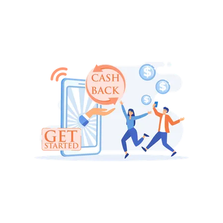 Receiving Cash Back  Illustration