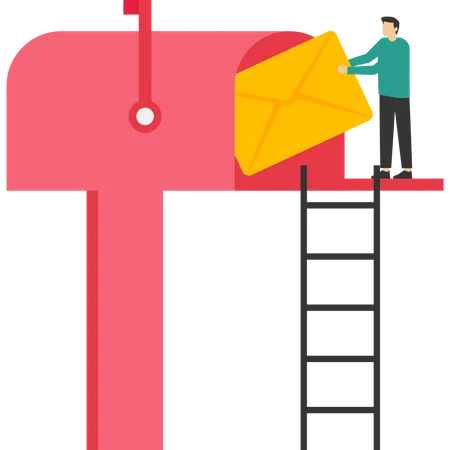 Receiving mail  Illustration