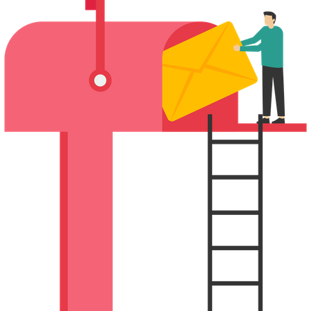 Receiving mail  Illustration