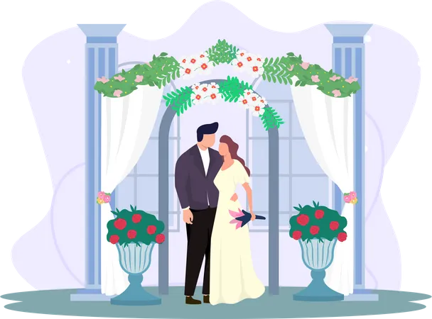 Recepção de casamento  Ilustração