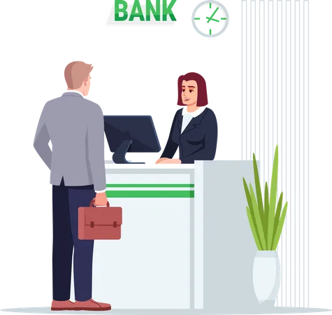 Recepción bancaria  Ilustración