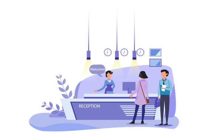 Reception at Business Office  Illustration