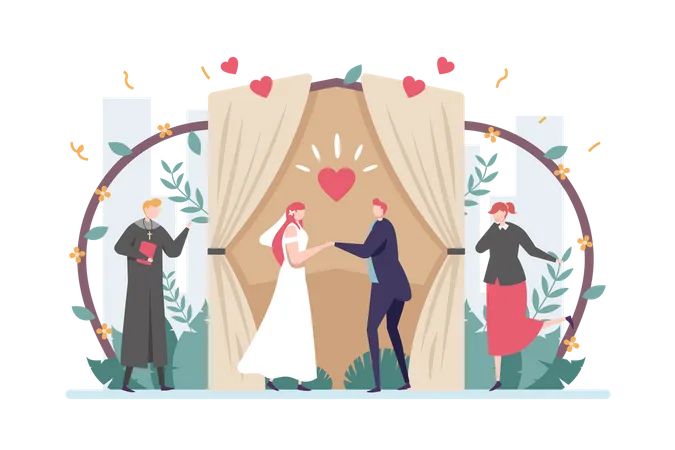 Réception de mariage  Illustration