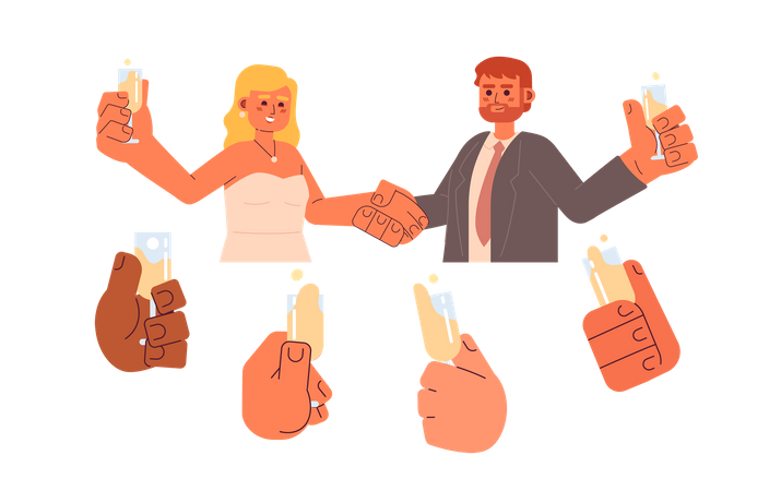 Réception de mariage  Illustration