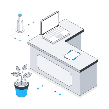 Reception Table  Illustration