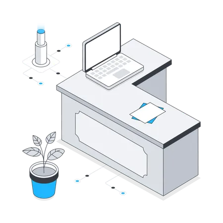 Reception Table  Illustration