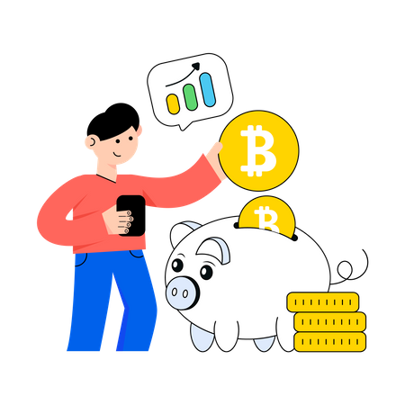 Recesión bitcoin  Ilustración