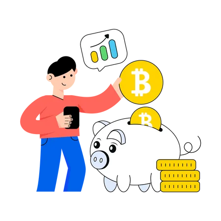 Recessão do bitcoin  Ilustração