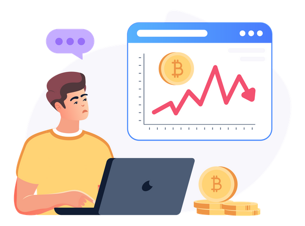 Recessão do bitcoin  Ilustração