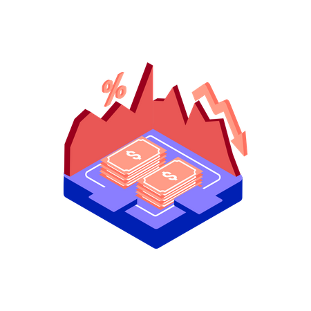Recession Cost curve  イラスト