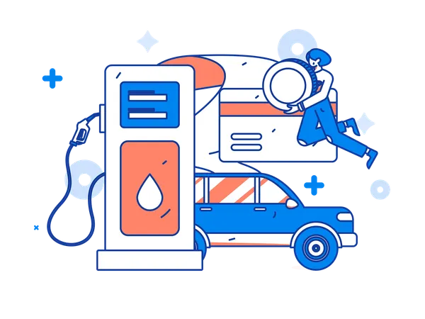 Recharge de carburant  Illustration