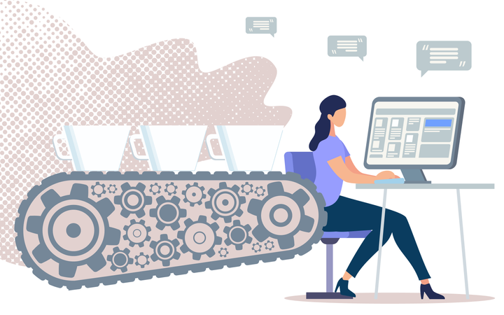 Recharger le café au travail  Illustration