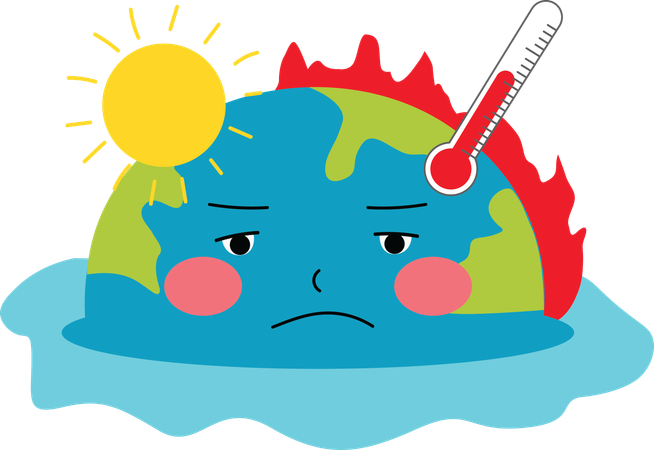 Le réchauffement climatique  Illustration