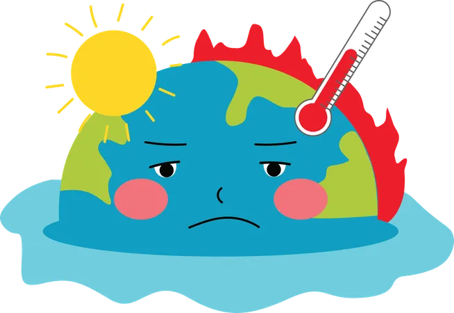 Le réchauffement climatique  Illustration