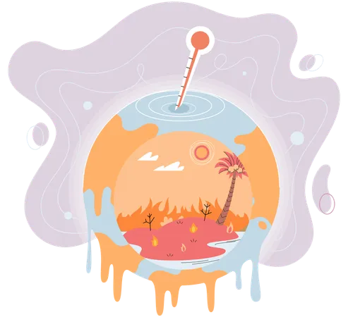 Le réchauffement climatique  Illustration
