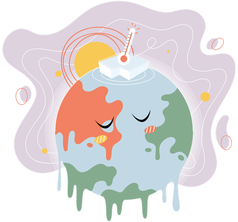 Réchauffement climatique, changements climatiques  Illustration