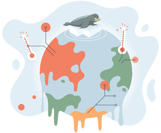 Réchauffement climatique, changements climatiques  Illustration