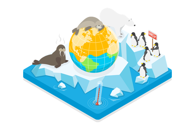 Réchauffement climatique et changement climatique mondial  Illustration