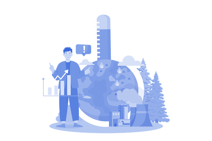 Le réchauffement climatique  Illustration