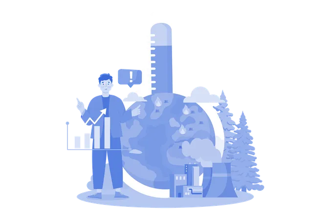 Le réchauffement climatique  Illustration