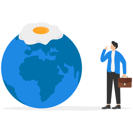 Le réchauffement climatique  Illustration