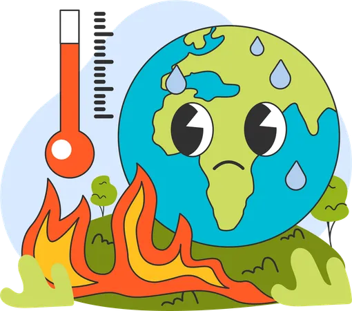 Le réchauffement climatique  Illustration