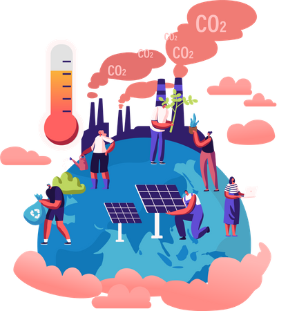 Le réchauffement climatique  Illustration