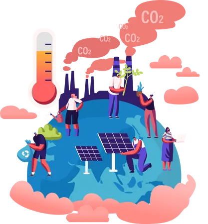 Le réchauffement climatique  Illustration