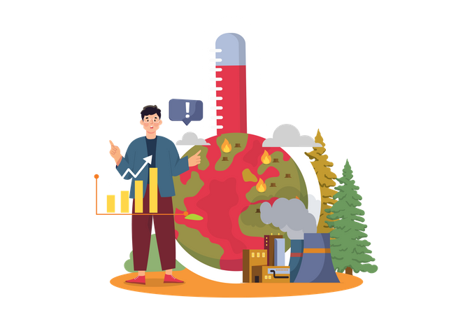 Le réchauffement climatique  Illustration