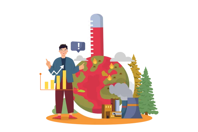 Le réchauffement climatique  Illustration