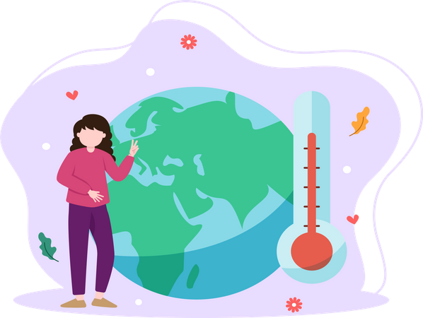 Le réchauffement climatique  Illustration