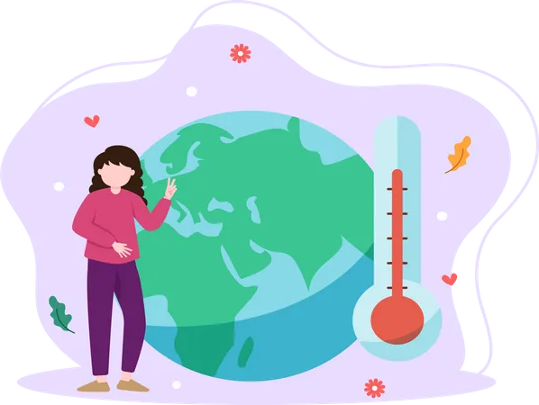 Le réchauffement climatique  Illustration