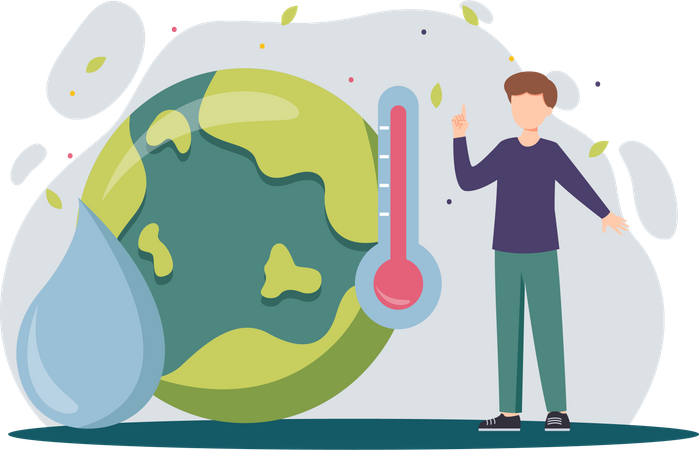 Le réchauffement climatique  Illustration