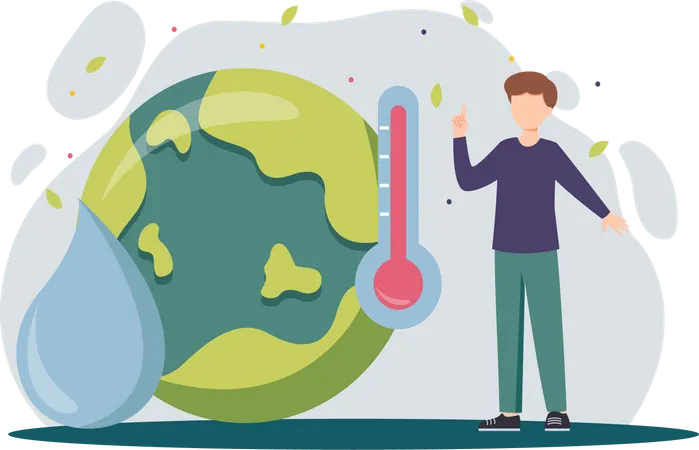 Le réchauffement climatique  Illustration