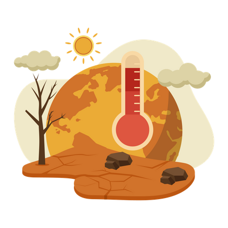 Le réchauffement climatique  Illustration