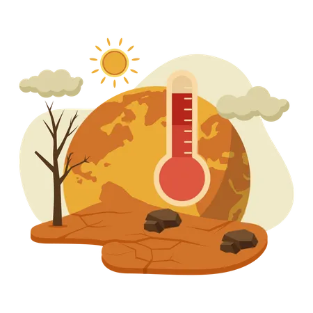 Le réchauffement climatique  Illustration