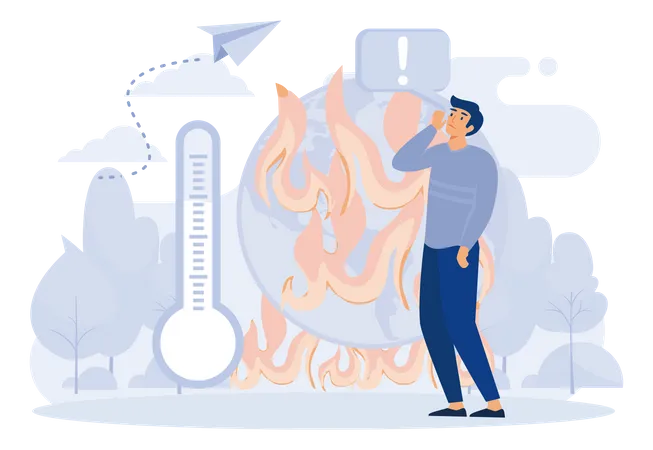 Le réchauffement climatique  Illustration