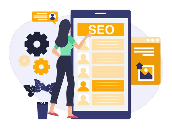 Recherche par mot clé SEO  Illustration