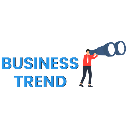 Recherche de tendances commerciales  Illustration