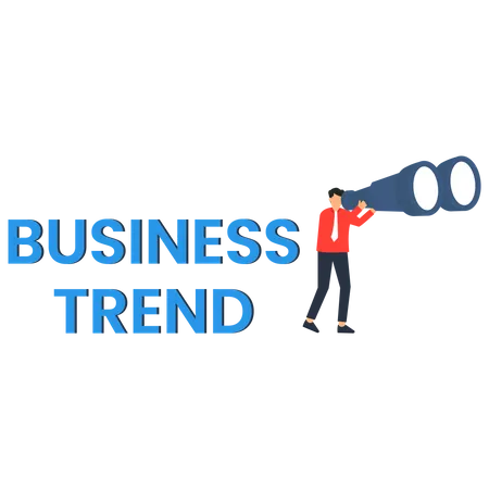 Recherche de tendances commerciales  Illustration