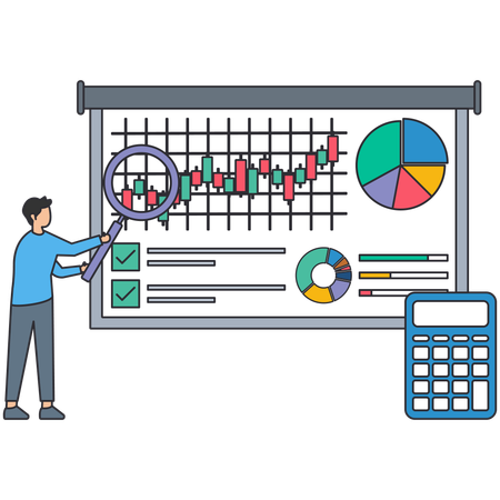 Recherche d'homme Budget de l'entreprise  Illustration