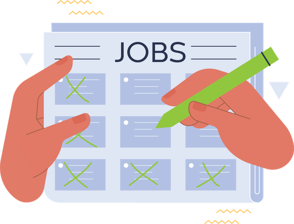 Recherche d'offres d'emploi et d'emplois croisés  Illustration