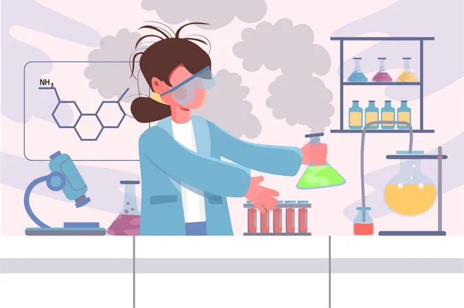 Recherche en laboratoire sur les équipements de laboratoire  Illustration