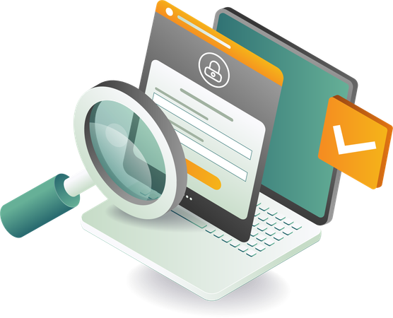 Recherche en ligne du mot de passe de l'application de compte personnel  Illustration