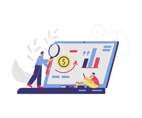 Recherche sur le démarrage et la mise en œuvre de nouvelles entreprises  Illustration