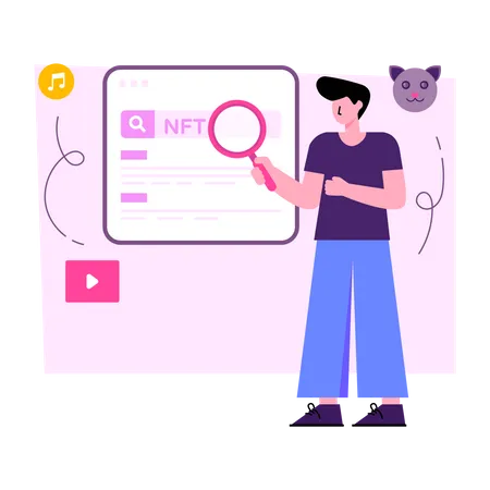 Recherche nft  Illustration